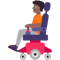 Person in Motorized Wheelchair- Medium-Dark Skin Tone emoji on Microsoft